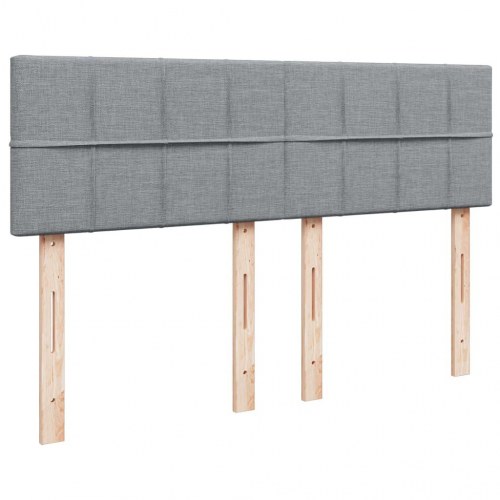 Kontinentalseng 140x200 cm stof lysegrå