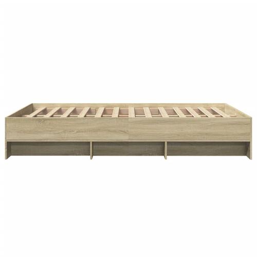 Sengeramme 140x190 cm uden madras konstrueret træ sonoma-eg