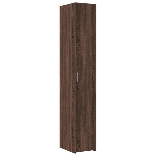 Skab 30x42,5x225 cm smalt konstrueret træ brun egetræsfarve