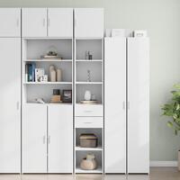Skab 40x42,5x225 cm smalt konstrueret træ hvid