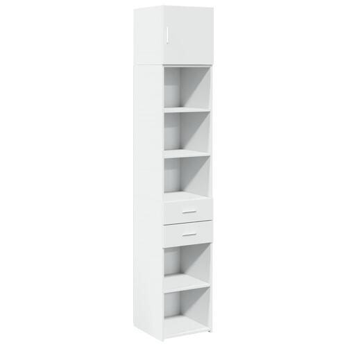 Skab 40x42,5x225 cm smalt konstrueret træ hvid