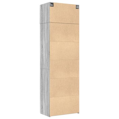 Skab 70x42,5x225 cm konstrueret træ grå sonoma-eg