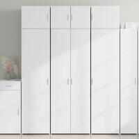 Opbevaringsskab 70x42,5x225 cm konstrueret træ hvid