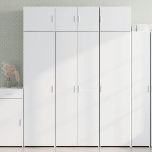 Opbevaringsskab 70x42,5x225 cm konstrueret træ hvid