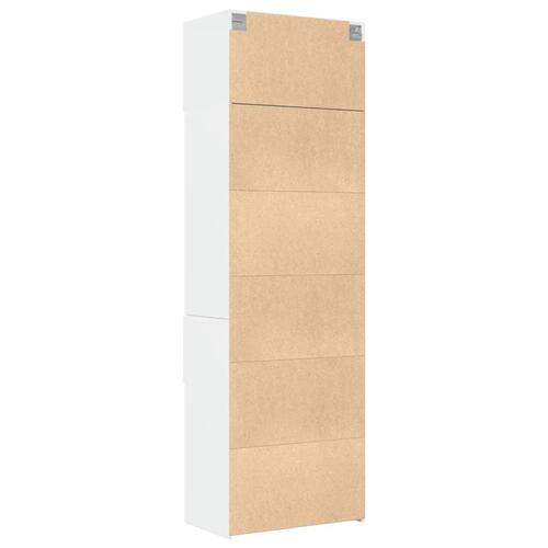 Opbevaringsskab 70x42,5x225 cm konstrueret træ hvid
