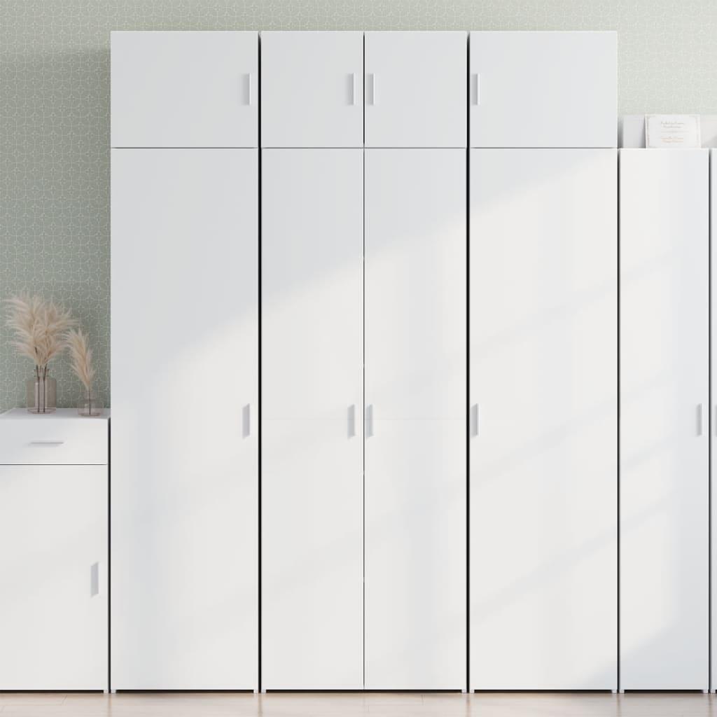 Opbevaringsskab 70x42,5x225 cm konstrueret træ hvid