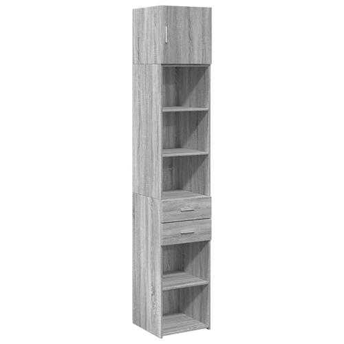 Skab 40x42,5x225 cm smalt konstrueret træ grå sonoma-eg