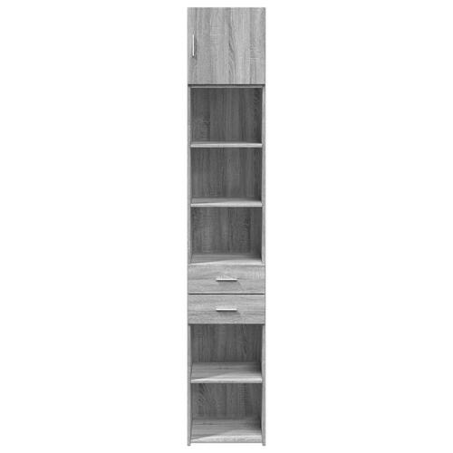 Skab 40x42,5x225 cm smalt konstrueret træ grå sonoma-eg
