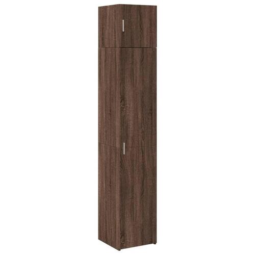 Skab 40x42,5x225 cm smalt konstrueret træ brun egetræsfarve