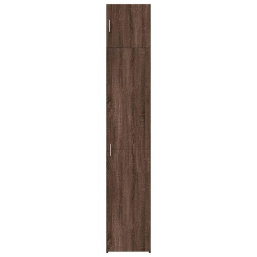 Skab 40x42,5x225 cm smalt konstrueret træ brun egetræsfarve