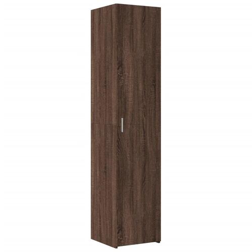 Skab 40x42,5x225 cm smalt konstrueret træ brun egetræsfarve
