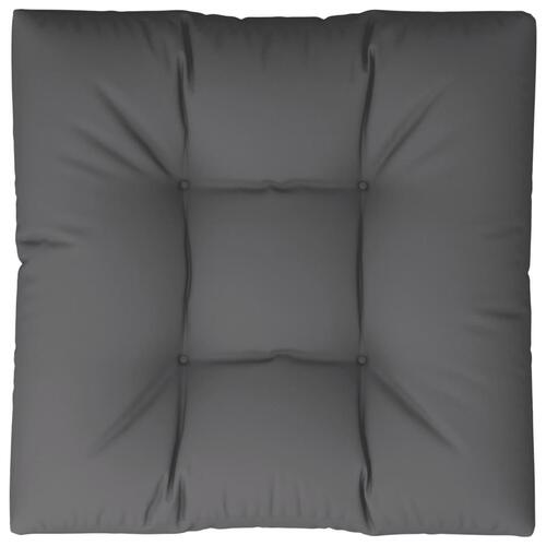 Pallehynde 70x70x12 cm stof antracitgrå