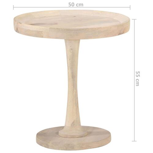 Sidebord Ø50x55 cm massivt mangotræ