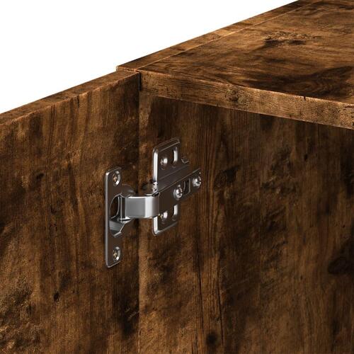 Skab 40x42,5x225 cm smalt konstrueret træ røget egetræsfarve