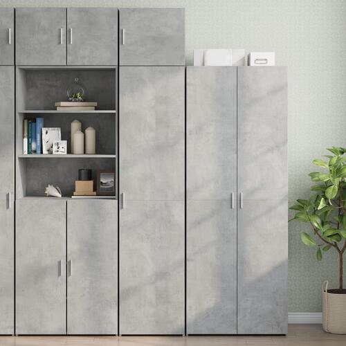 Skab 45x42,5x225 cm smalt konstrueret træ betongrå