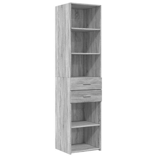 Skab 45x42,5x225 cm smalt konstrueret træ grå sonoma-eg