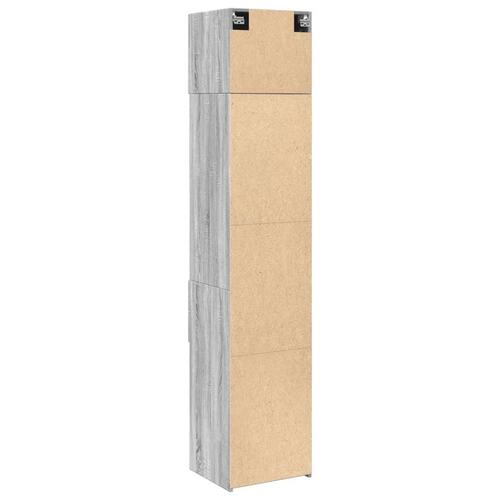 Skab 45x42,5x225 cm smalt konstrueret træ grå sonoma-eg