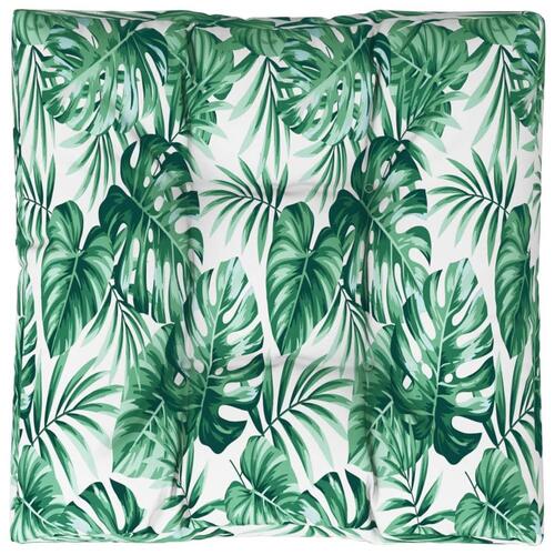 Hynde til pallesofa 70x70x12 cm bladmønster