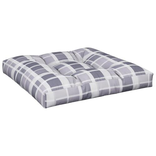 Pallehynde 70x70x12 cm stof gråternet