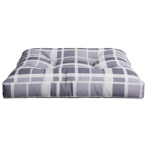 Pallehynde 70x70x12 cm stof gråternet