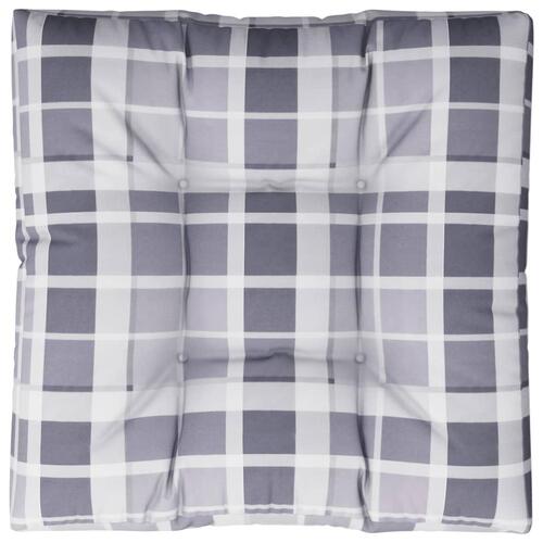 Pallehynde 70x70x12 cm stof gråternet