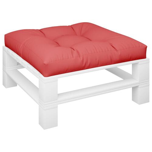 Pallehynde 80x80x12 cm stof rød