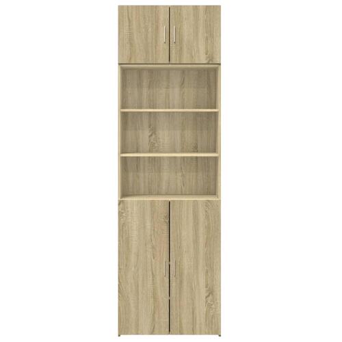 Skab 70x42,5x225 cm smalt konstrueret træ sonoma-eg