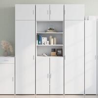 Opbevaringsskab 70x42,5x225 cm konstrueret træ hvid