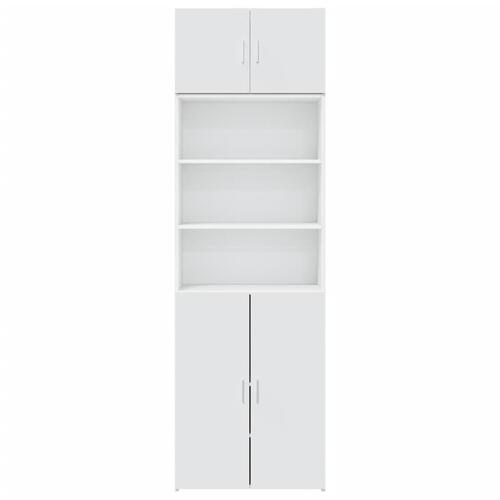 Opbevaringsskab 70x42,5x225 cm konstrueret træ hvid