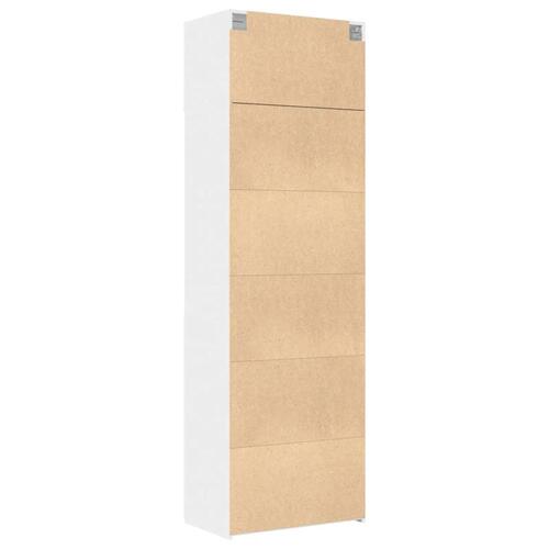 Opbevaringsskab 70x42,5x225 cm konstrueret træ hvid