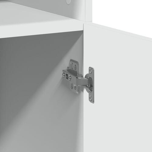 Opbevaringsskab 70x42,5x225 cm konstrueret træ hvid
