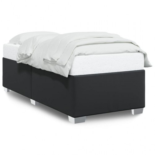 Sengeramme 90 x 200 cm i sort kunstlæder
