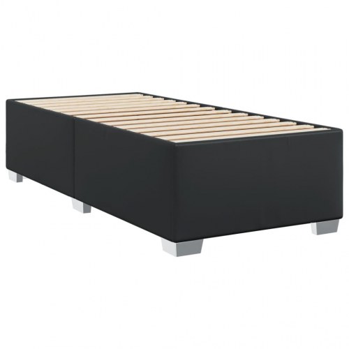Sengeramme 90 x 200 cm i sort kunstlæder