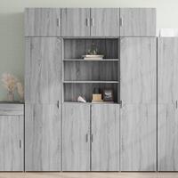 Skab 80x42,5x225 cm konstrueret træ grå sonoma-eg