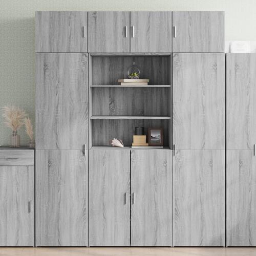 Skab 80x42,5x225 cm konstrueret træ grå sonoma-eg