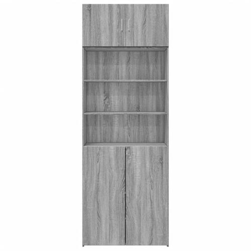 Skab 80x42,5x225 cm konstrueret træ grå sonoma-eg