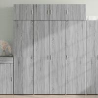 Skab 80x42,5x225 cm konstrueret træ grå sonoma-eg