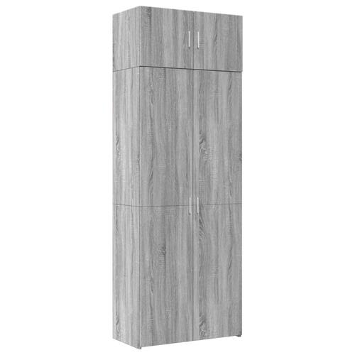 Skab 80x42,5x225 cm konstrueret træ grå sonoma-eg