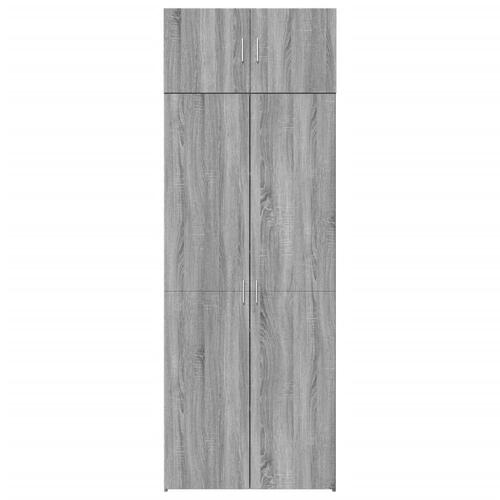 Skab 80x42,5x225 cm konstrueret træ grå sonoma-eg