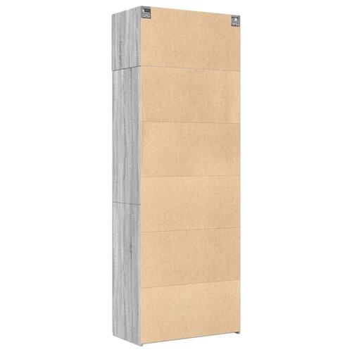 Skab 80x42,5x225 cm konstrueret træ grå sonoma-eg