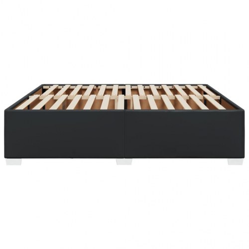 Sengeramme 180x200 cm i sort kunstlæder