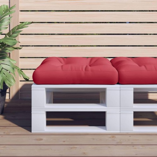 Pallehynde 50 × 50 × 12 cm - stof, vinrød