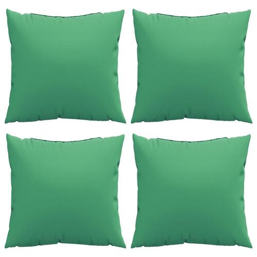 Sofapuder 4 stk. 40x40 cm stof grøn