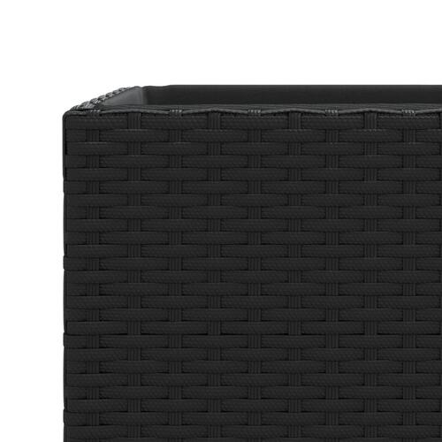 Plantekasser 2 stk. 30x30x60 cm polyrattan sort