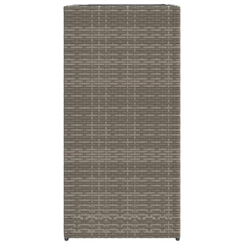 Plantekasser 2 stk. 40x40x80 cm polyrattan grå