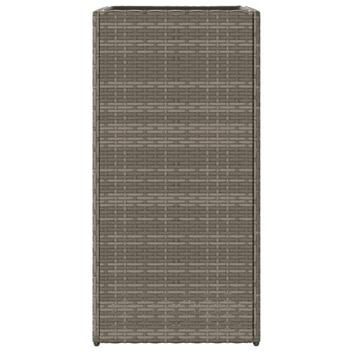 Plantekasser 2 stk. 40x40x80 cm polyrattan grå