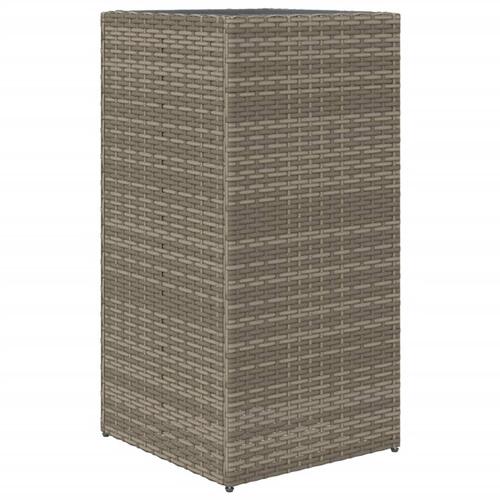 Plantekasser 2 stk. 40x40x80 cm polyrattan grå