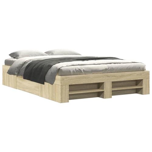 Sengeramme 120x200 cm uden madras konstrueret træ sonoma-eg