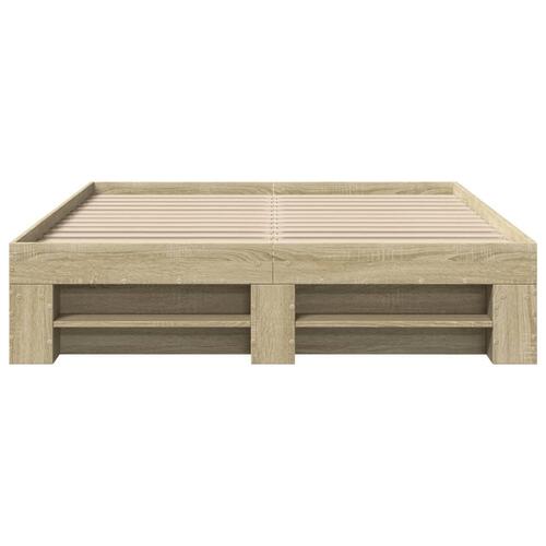 Sengeramme 120x200 cm uden madras konstrueret træ sonoma-eg