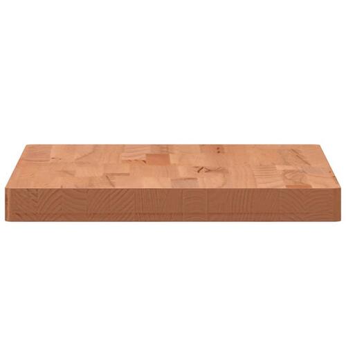 Bordplade til badeværelse 80x40x4 cm massivt bøgetræ